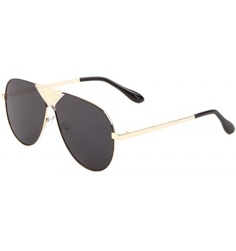 Round Thin Frame Flat Top Round Corners Aviator Sunglasses - Black - CA197OARWXO $11.81