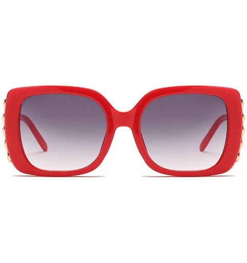 Sport Sunglasses Female Sunglasses Retro Glasses Men and women Sunglasses - Red - C818LLC43HL $10.31