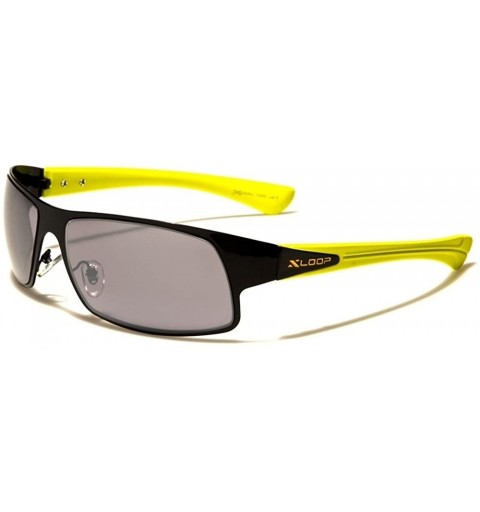 Rectangular Modern Stylish Sporty Fashion Mens Designer Rectangle Sunglasses - Black & Green - C01892IOSNG $25.42