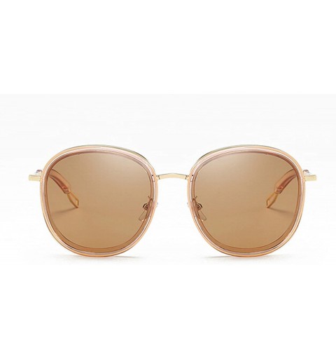 Semi-rimless Classic style Sunglasses for Men or Women plastic UV 400 Protection Sunglasses - Brown - CU18T2UWULC $17.75