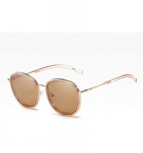 Semi-rimless Classic style Sunglasses for Men or Women plastic UV 400 Protection Sunglasses - Brown - CU18T2UWULC $17.75