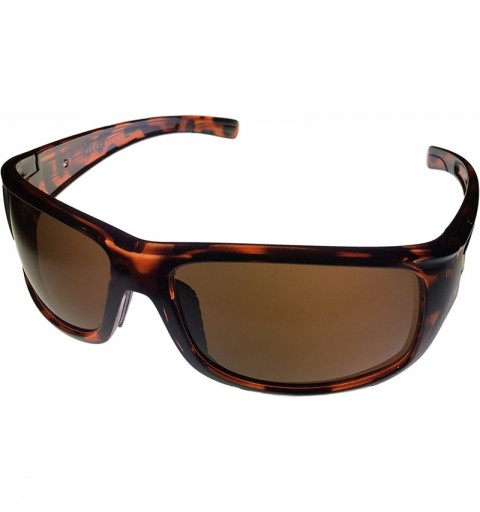 Wrap Mens Tortoise Plastic Rectangle Wrap Sunglass PE51 2 - CO1288JKSKN $22.20