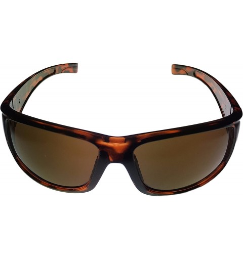 Wrap Mens Tortoise Plastic Rectangle Wrap Sunglass PE51 2 - CO1288JKSKN $22.20