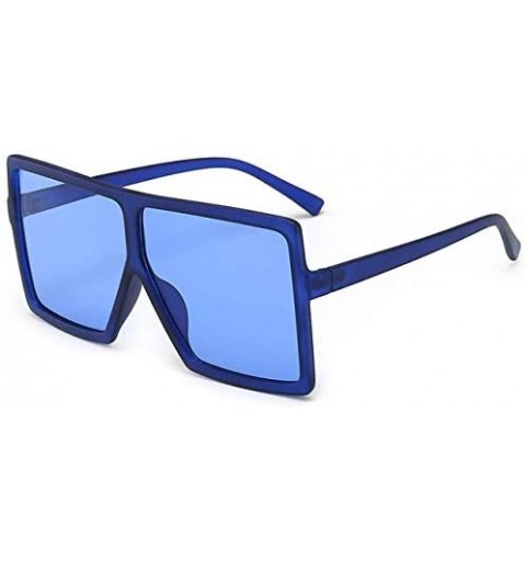Oversized Vintage Sunglasses Oversize blueyellow - C18 Blue - CW198AA9GEK $30.26