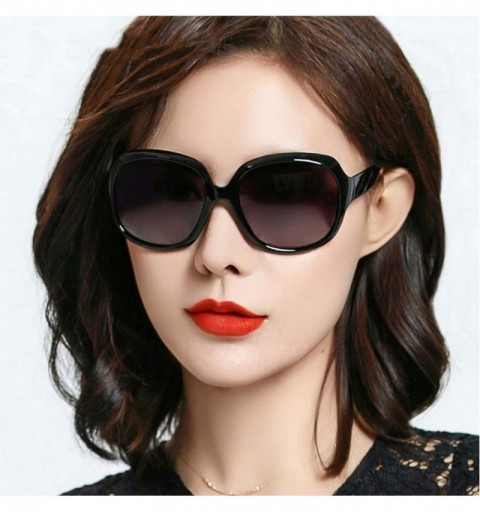 Goggle Luxury Oversized Polarized Sunglasses Women Elegant Er Sun Glasses Driving Ladies Sunglass Out - Dark Red - CC199CH8NG...