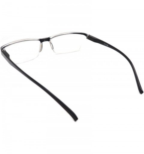 Rimless Super Lightweight Reading Glasses Free Pouch HalfRim - Z1 Shiny Black - CH18TS84QX0 $18.24