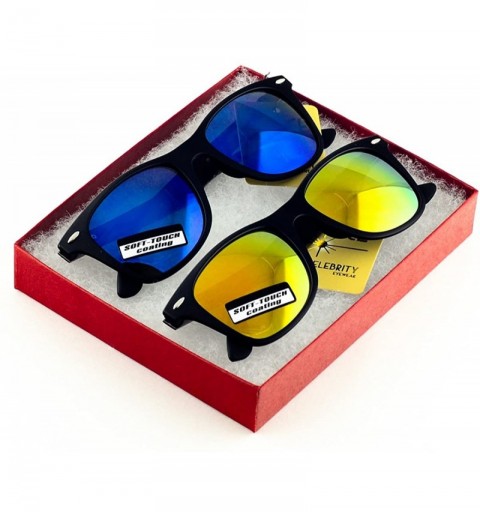 Square Reflective Color Mirror Mirror Lens Retro Classics Style Sunglasses Gift Box - Style 3 - CD11L0Y10YR $9.71
