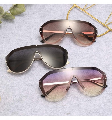 Goggle Luxury Designer Futuristic Oversized Pilot Sunglasses Women 2019 Visor Shield Mirror Sun Glasses Shades - C518NKUIQD6 ...