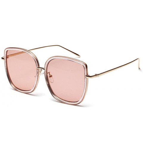Oversized Sunglasses for Men Women Vintage Sunglasses Retro Oversized Glasses Eyewear Rectangular - Café - CZ18QOD7HL3 $8.46