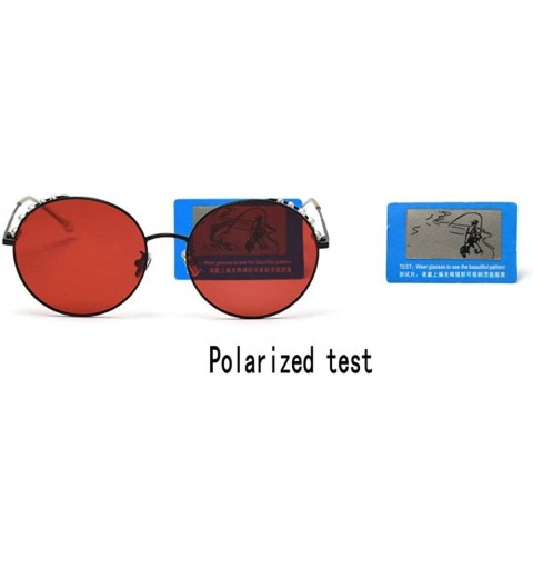 Round Retro Pearl Polarized Sunglasses Women Metal Round Frame party sunglasses Female Sunshade glasses UV - CS18Z43X649 $14.90