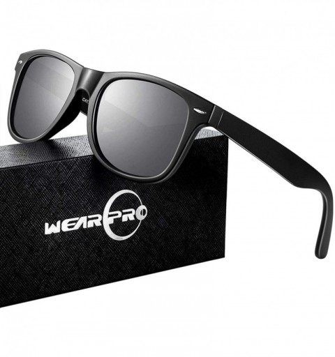 Wayfarer Sunglasses for Men Vintage Polarized Sun Glasses Fashion Shades WP1001 - Silver - CK18OM25LUX $7.52