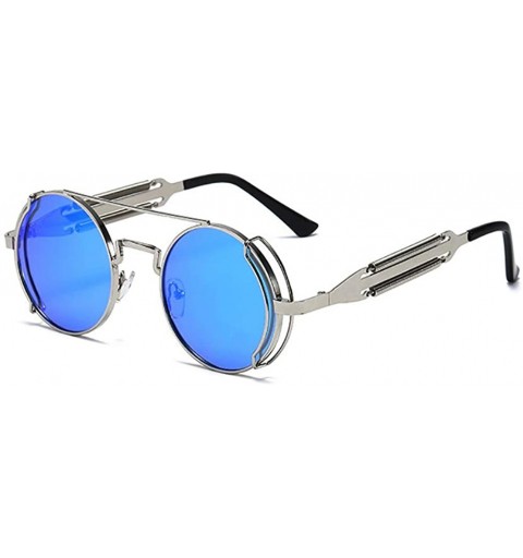 Rimless Steampunk Sunglasses Unisex-Modern Fashion Shade Glasses-Round Metal Frame - L - CZ190EHG63R $36.52