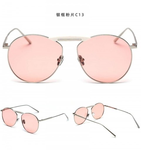 Rimless Polarized Color Cat Eye Sunglasses Trendy Men And Women Street Sunglasses - Figure 5 - CQ18X85E3KT $17.99