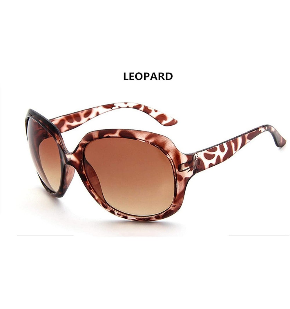 Oval Retro Classic Sunglasses Women Oval Shape Oculos De Sol Feminino Fashion Sunglaasses Price Girls - Leopard - CK197A2DO6X...