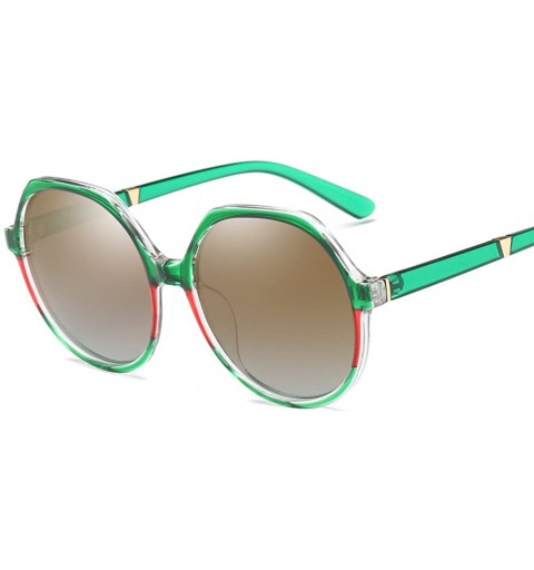 Round Men Women Polarized Sunglasses Vintage Driving UV400 Metal Frame Sports - Green - C418DLLUET0 $11.48