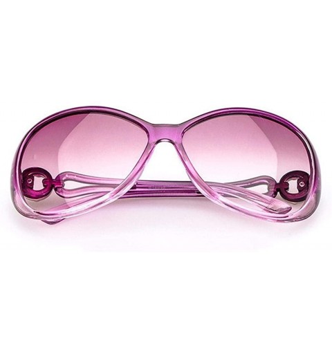 Oval Women Fashion Oval Shape UV400 Framed Sunglasses Sunglasses - Light Purple - CV195R0MGW8 $19.40
