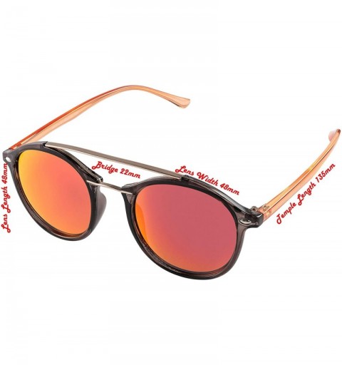 Round Round Double BridgeClassic Men Women Designer Sunglasses with pouch - C218GO5RWQY $9.37