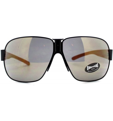 Oversized Mens Sunglasses Oversized Fashion Square Frame UV400 - Black Orange - CS18902CM8W $11.64