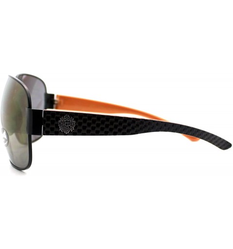 Oversized Mens Sunglasses Oversized Fashion Square Frame UV400 - Black Orange - CS18902CM8W $11.64