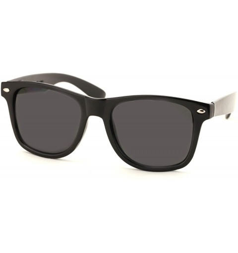 Oversized Large or Extra Large 80's Retro Vintage Classic Blue's Brother Gloss Black Sunglasses - 1 Large 1 Extra Large - CN1...