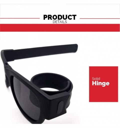 Rimless Foldable Sunglasses Polarized-Shade Glasses Slap Bracelet Unisex Goggle - D - C2190EHMODT $37.42