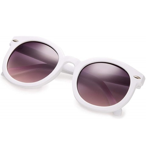 Round Round Retro Womens Oversized Sunglasses Fashion Circle Glasses for Women with Neutral and Clear Lens - CN199OKGCZO $11.29