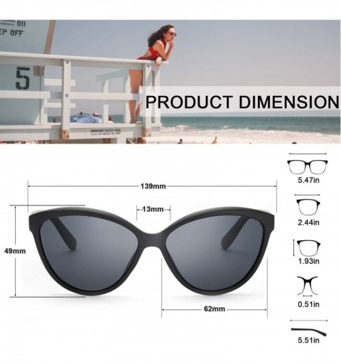 Cat Eye Cateye Sunglasses for Women Polarized-Fashion Classic Frame with 100% UV 400 Protection - C818TYHXD5L $20.00