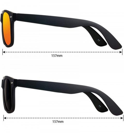 Rectangular Polarized Sunglasses for Men Unisex 2pack - Polarized Sunglasses Men and Women Sunglasses K1911 (black-orange) - ...