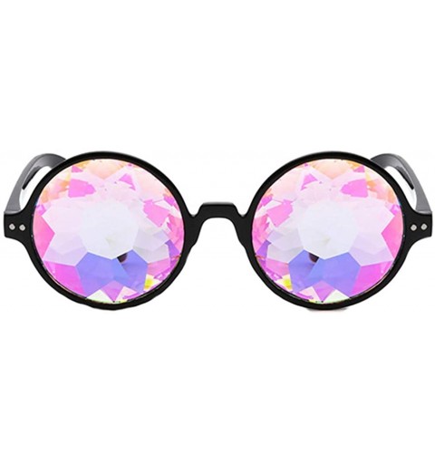 Goggle Kaleidoscope Glasses Rainbow Prism Festival Sunglasses Diffraction Goggles - Black Frame - C118H57W3RY $12.02