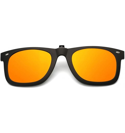 Aviator Polarized Clip-on Flip Up Sunglasses Lens Anti-Glare UV 400 Protection Glasses For Women Men - Yellow - CG12HIL4M09 $...
