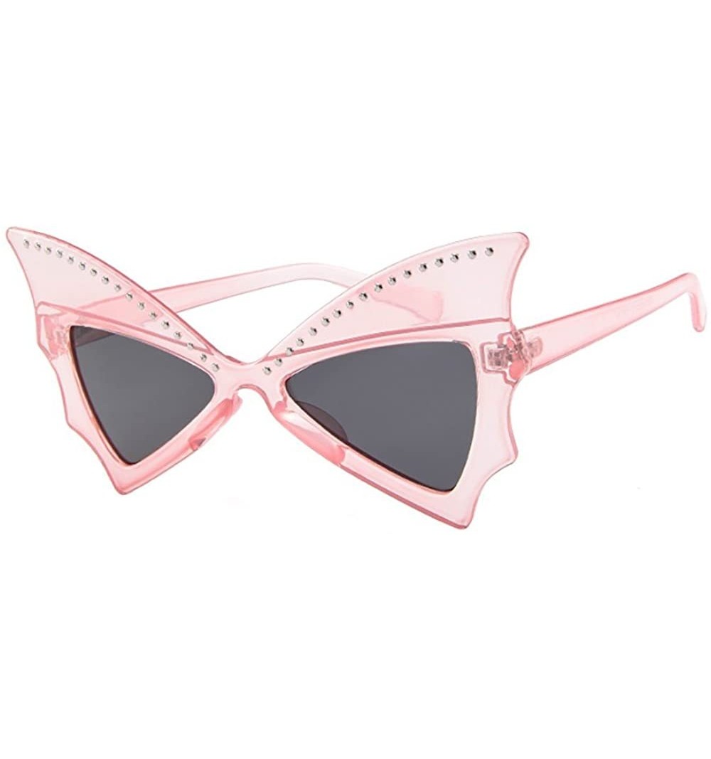 Sport Sunglasses Butterfly Diamond Glasses Oversized 2DXuixsh - E - CT18SD8TU8T $20.49