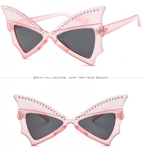 Sport Sunglasses Butterfly Diamond Glasses Oversized 2DXuixsh - E - CT18SD8TU8T $7.77