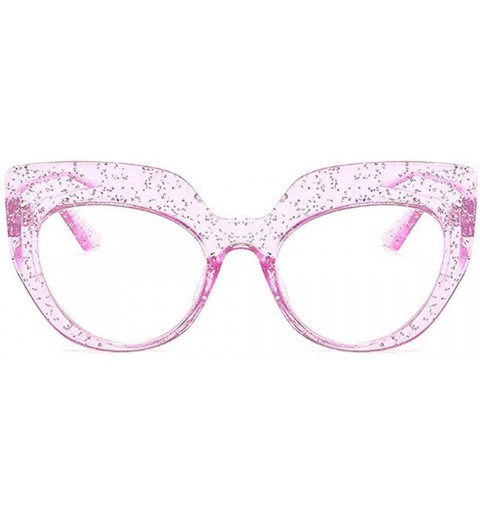 Square 2019 new cat glasses trend ladies retro brand designer square sunglasses UV400 - Pink - CI18TDYX937 $14.62