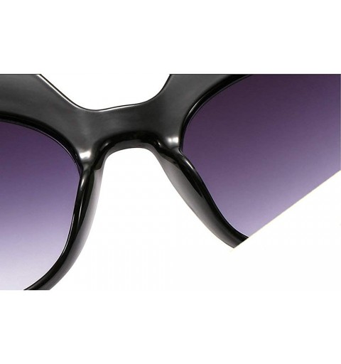 Square 2019 new cat glasses trend ladies retro brand designer square sunglasses UV400 - Pink - CI18TDYX937 $14.62