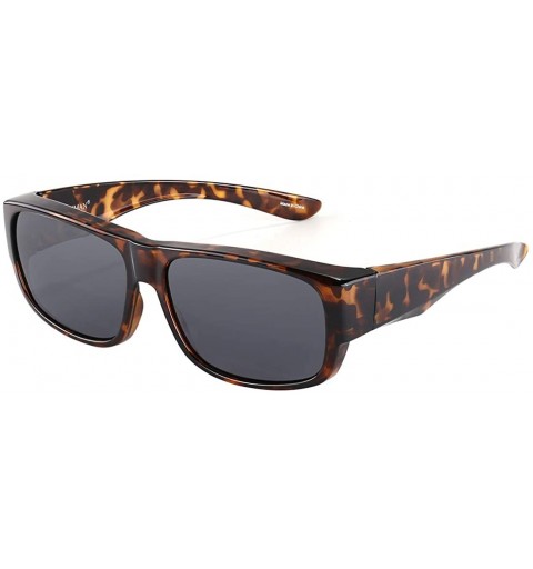 Rectangular Fit Over Glasses Sunglasses Polarized Lenses for Men Women Medium Size - C718QRSEYDC $37.21