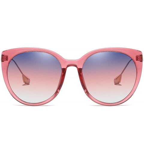 Oversized Oversized Cat Eye Women's Sunglasses Polarized Fashion Stars Metal Frame Vintage Eyewear - Red - CG18OXGIIAL $14.01