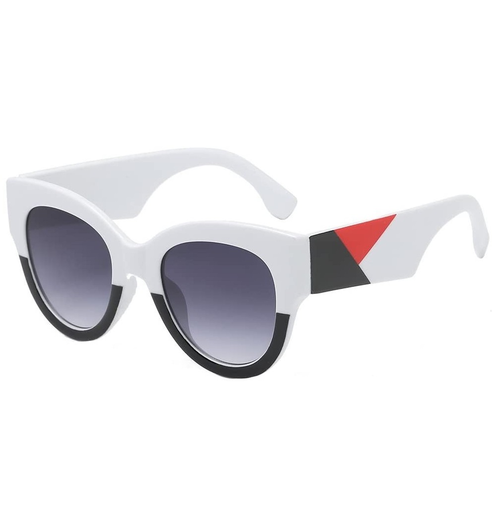 Cat Eye Sunglasses Oversized Eyeglasses Butterfly - Gray - C9190OOHTIM $8.57