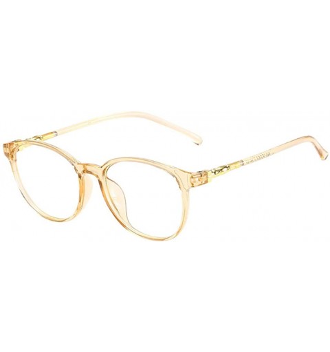 Square Vintage Non Prescription Eyeglasses Lightweight 2DXuixsh - Yellow - CX196ZC94OG $21.56