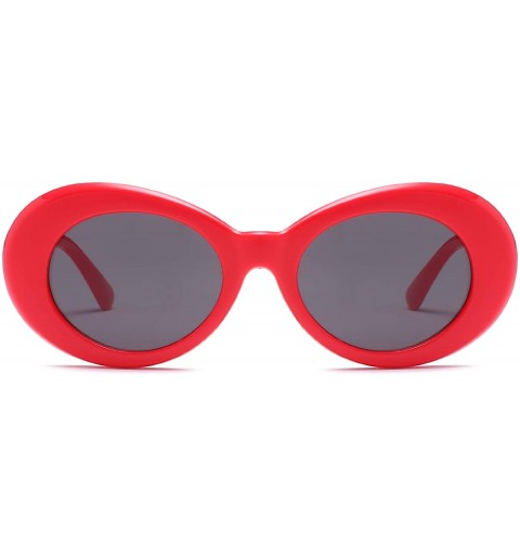 Wrap Retro Fashion Sunglasses Non-Polarized Personality Anti-UV Casual Sunglasses - Red - CT18ADAXGZ7 $8.41