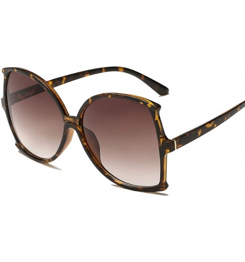 Oversized Summer Oversized Square Sunglasses Women Vintage Brand Designer Glasses for Ladies - Leopard - C918W5SCQ2Q $48.77