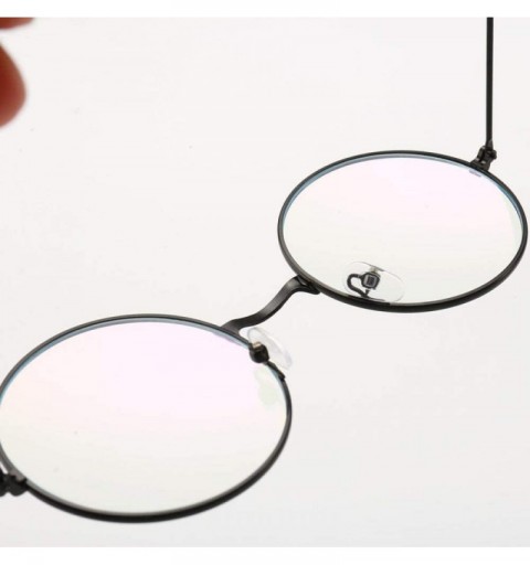 Aviator 2019 Glasses Women Men Vintage Round Clear Glasses Optical Gu Tong Lan Mo - Jin Kuan Bai Pian - CL18XQYDZYI $10.47