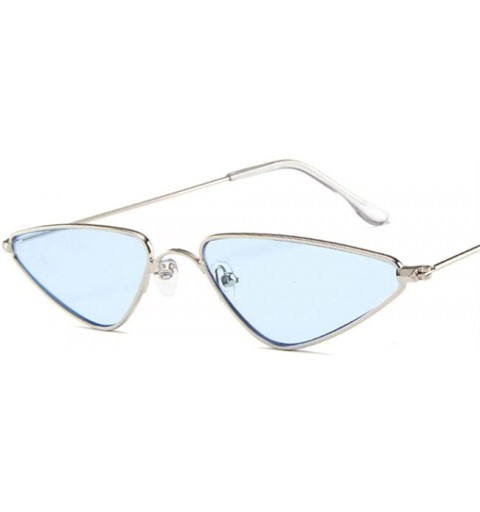 Aviator Cat Eye Sunglasses Women Men Vintage Pink Glasses Luxury Brand Designer YELLOW - Blue - CW18YLYCM8E $21.17