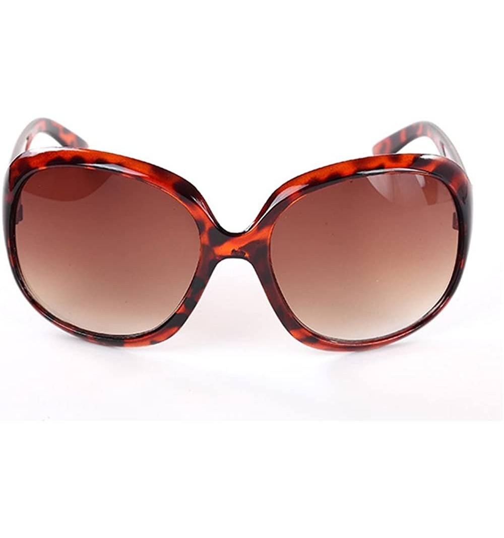 Goggle Fashion Women's Sunglasses Retro Vintage Big Frame Goggles Shades Eyeglass - Leopard - CT12N0B3NWI $10.39