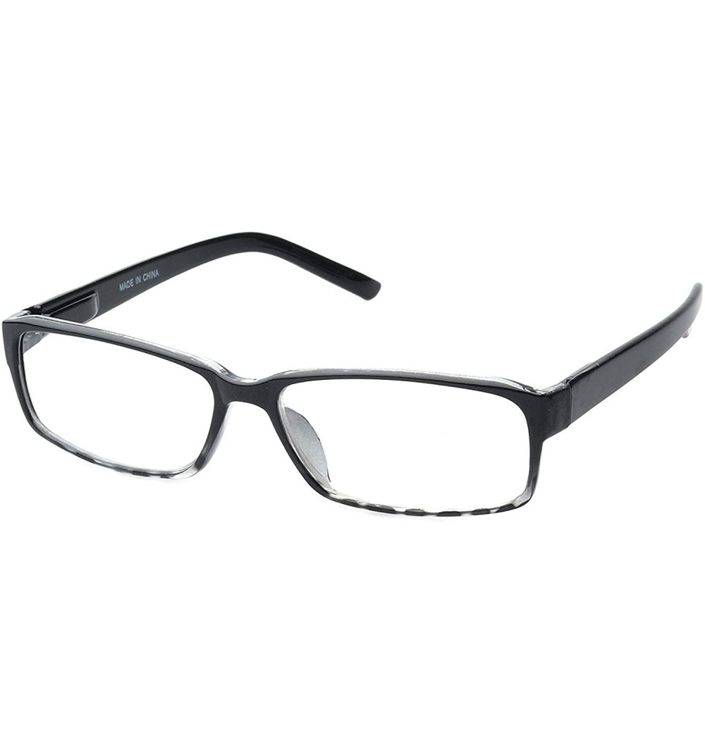 Square 'Lynton' Rectangle Reading Glasses - Black-1.50 - C211P2VJXEX $13.17