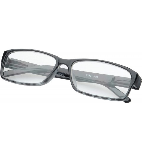 Square 'Lynton' Rectangle Reading Glasses - Black-1.50 - C211P2VJXEX $13.17