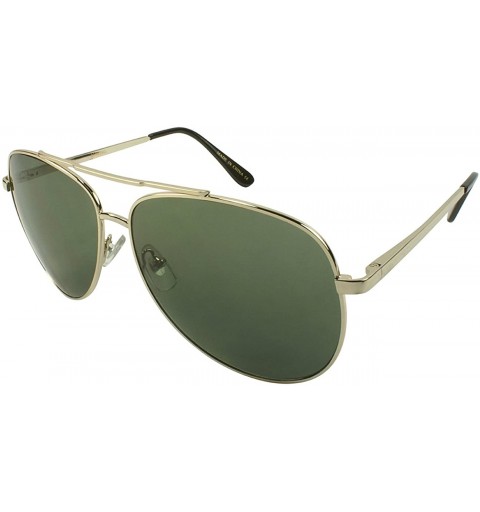 Aviator Classic Metal Aviator Sunglasses with Gradient Lens 21062S-AP - Gold/G15 Lens - C512I8XQEEX $9.43