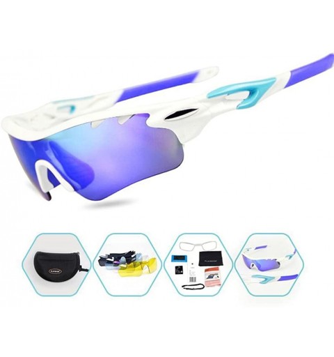 Sport Polarized Sports Sunglasses For Men Women Cycling Driving Sun Glasses TR90 Frame - Black-hotsale - CJ182GQ3OIR $54.15