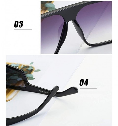 Goggle Owersized Aviator Sunglasses Polarized-One Piece Mirror Shade Glasses Unisex - B - CJ190EETW4D $38.79