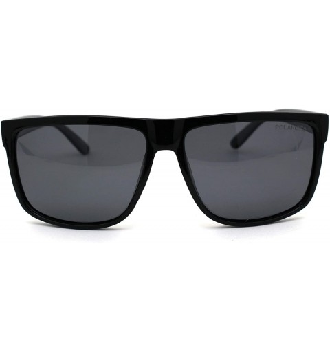 Rectangular Mens Gangster Kush All Black Flat Top Mob Sunglasses - Shiny Black - CY18ZDXTHC9 $14.18