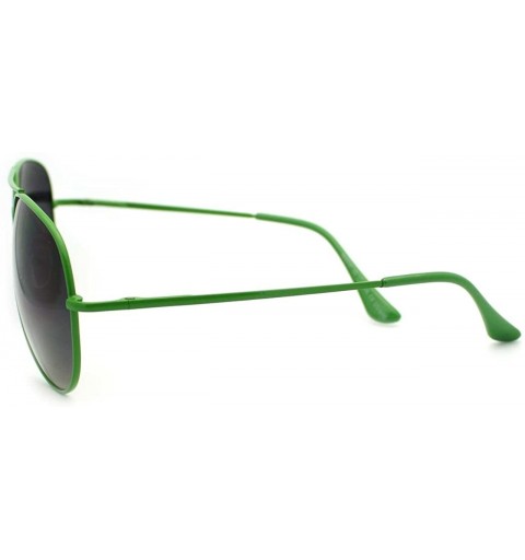 Aviator Womens Color Aviator Sunglasses Thin Metal Spring Hinge Frame - Green - CE11RTWKSF1 $9.48